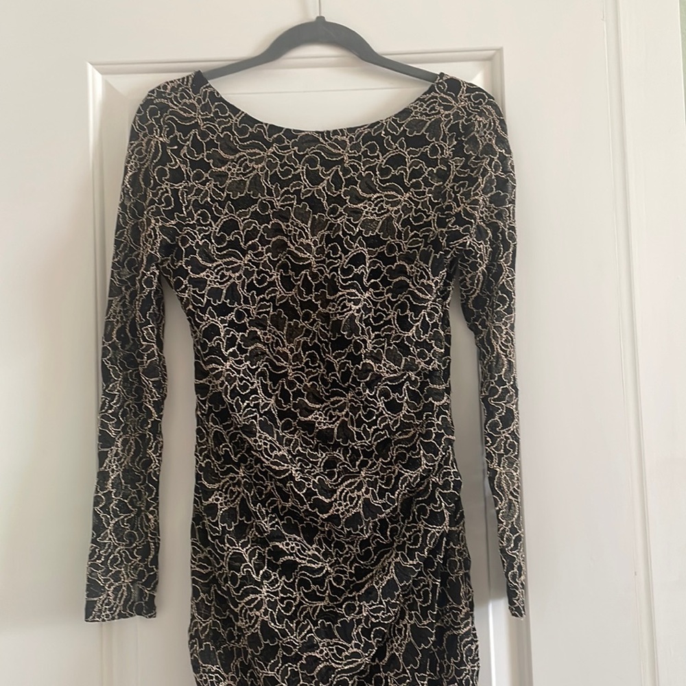 elegant black long sleeved dress